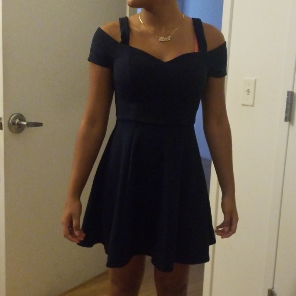 navy mini dress